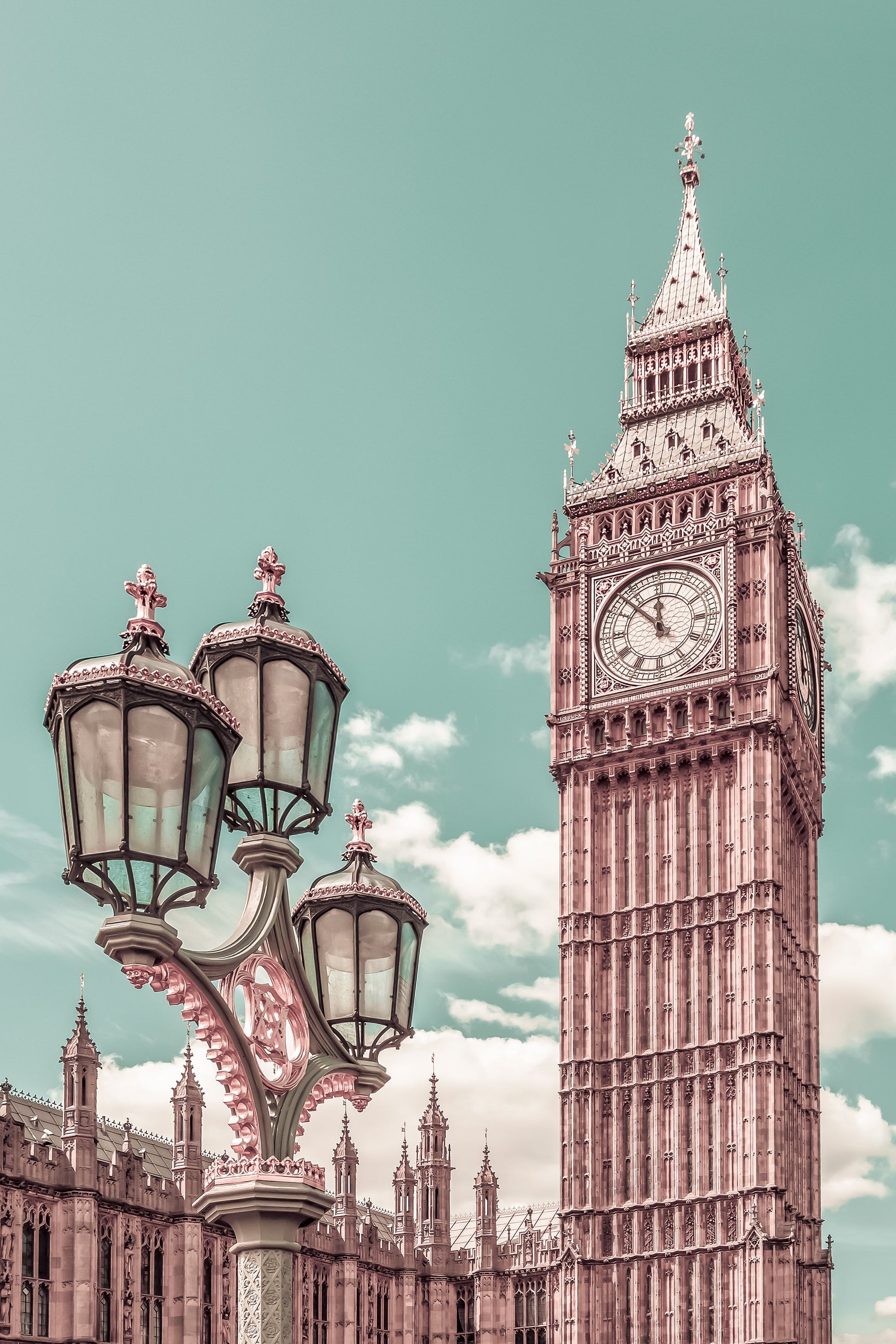 LONDON Elizabeth Tower | urban vintage style - Poster / Art Print