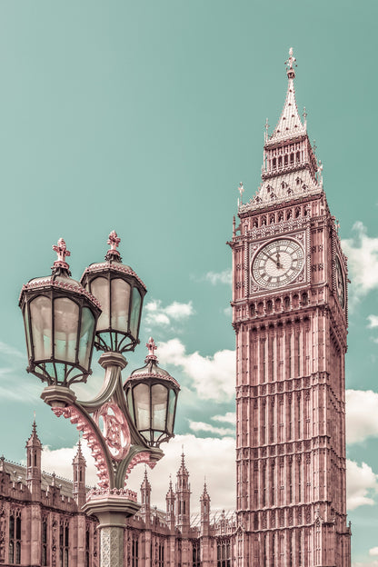 LONDON Elizabeth Tower | urban vintage style - Poster / Art Print