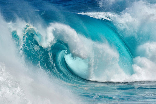 When the ocean turns into blue fire - Poster / Art Print