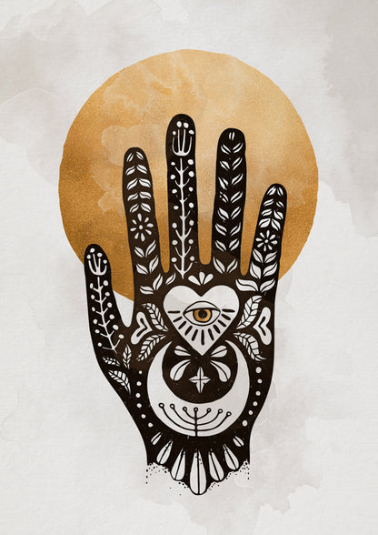 Mystic Hand Design - Poster / Art Print
