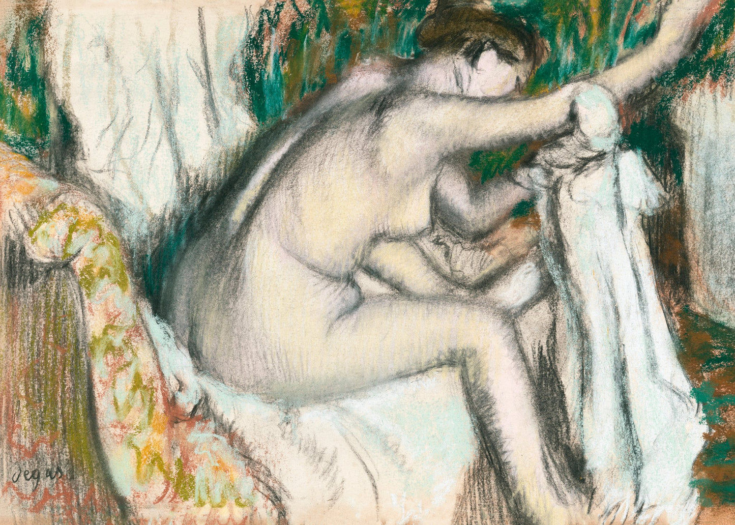 Woman Drying Her Arm No.2 - Poster / Art Print