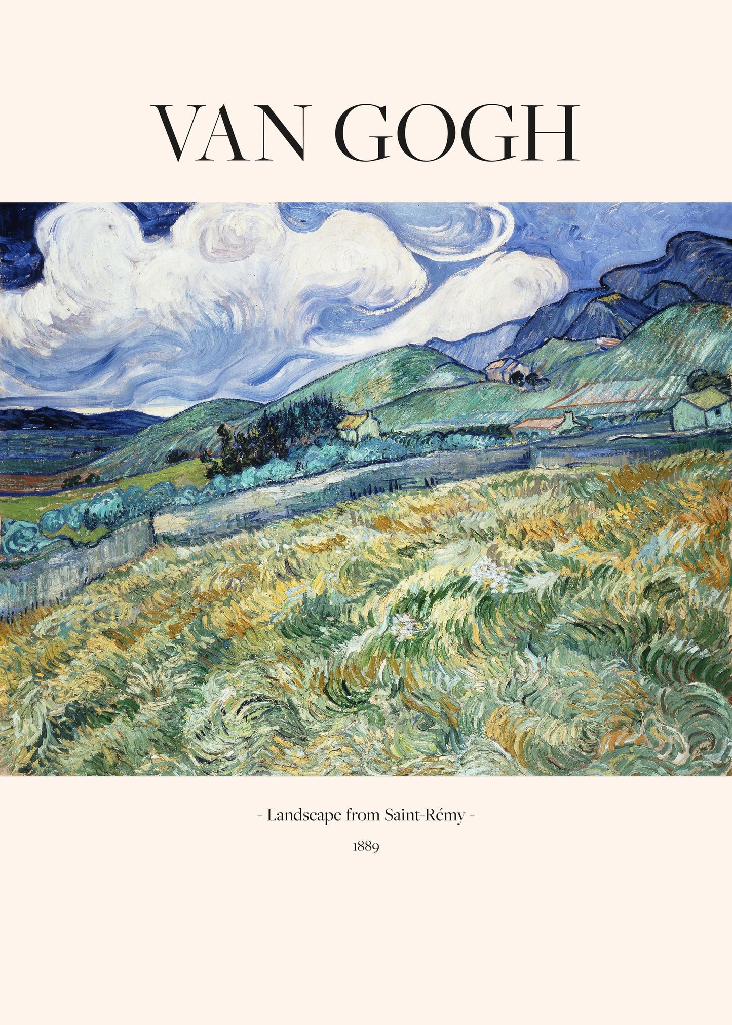 Landscape From Saint Rémy (1889) - Poster / Art Print