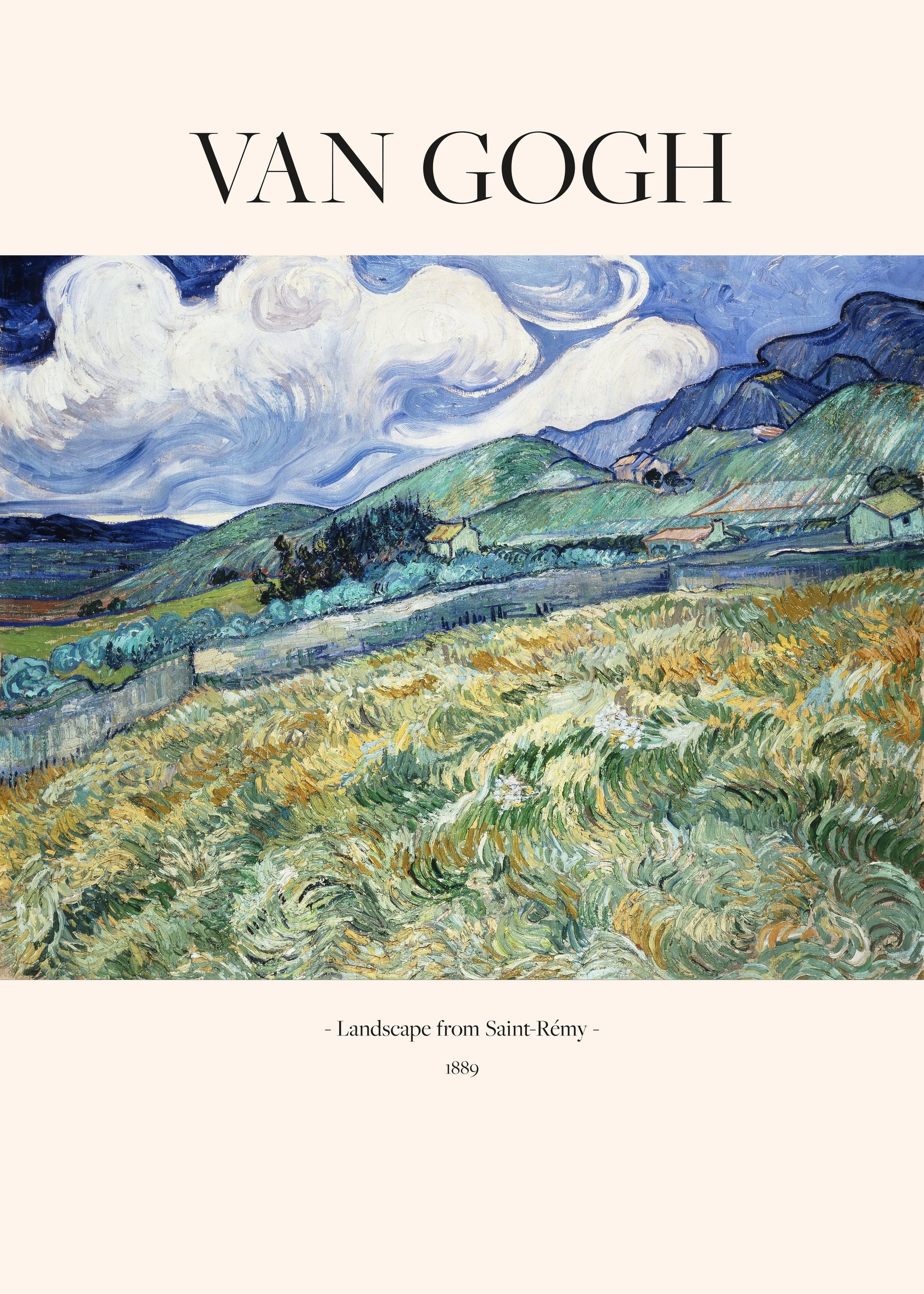 Landscape From Saint Rémy (1889) - Poster / Art Print