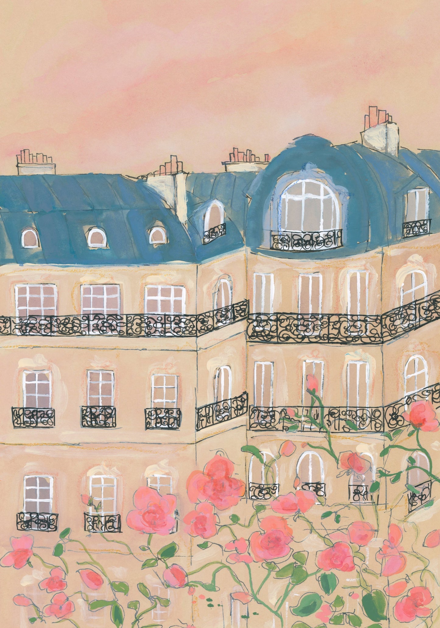 Sunset Over Paris 70x100 - Poster / Art Print