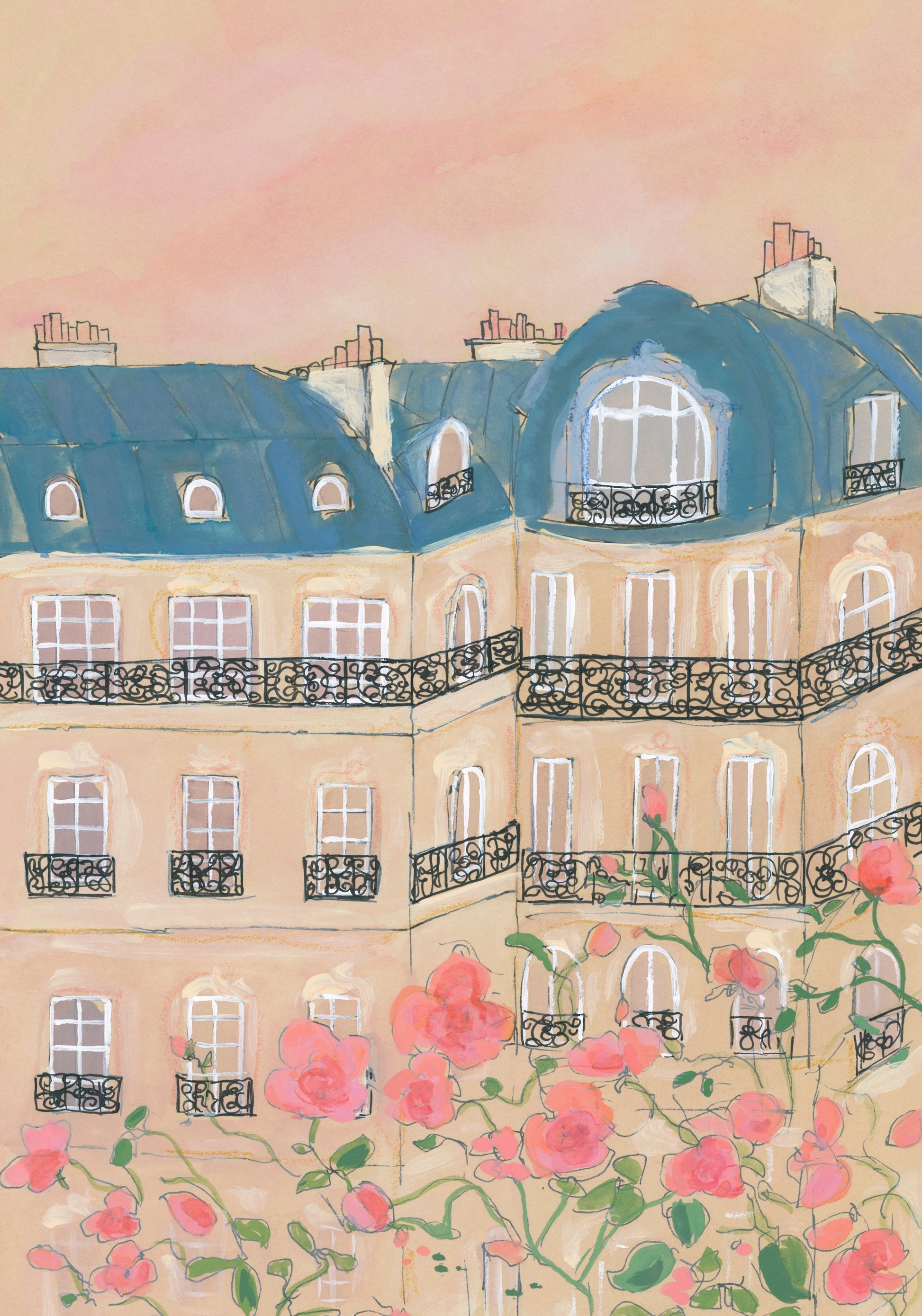 Sunset Over Paris 70x100 - Poster / Art Print