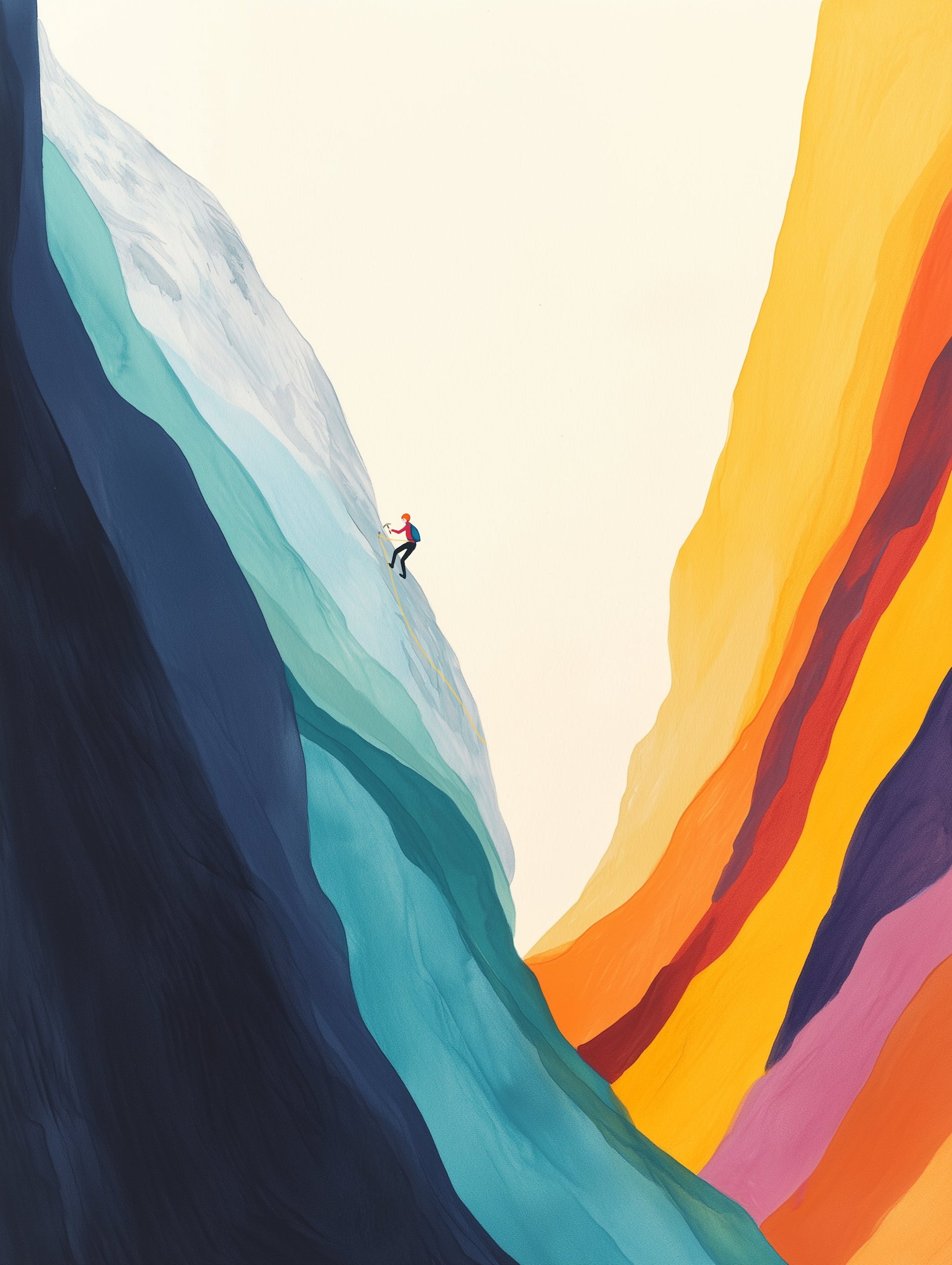 Climbing Rainbow Mountains - Poster / Art Print