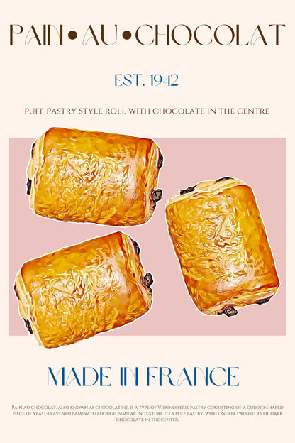 Pain Au Chocolat Print - Poster / Art Print