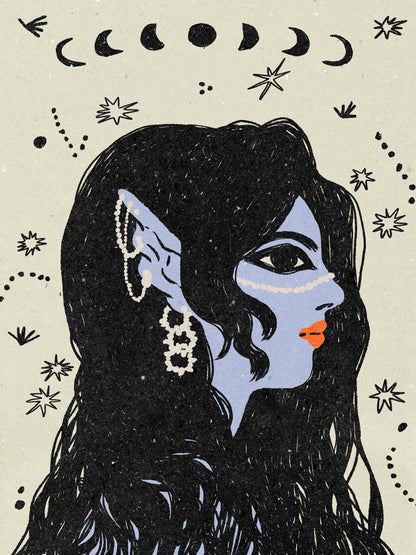 Portrait of a mermaid - Poster / Art Print