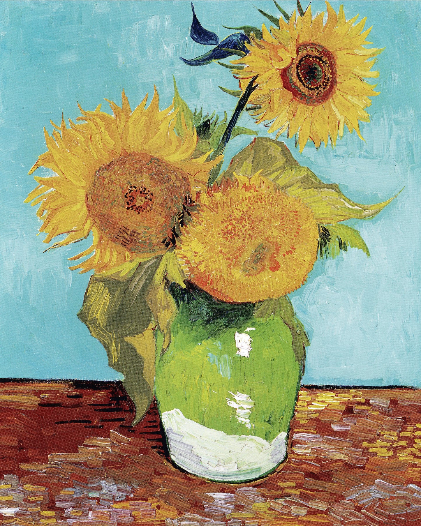 Vase With Three Sunflowers - Poster / Art Print