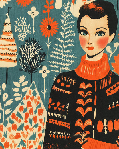 Vintage Mag Knitted Sweater - Poster / Art Print