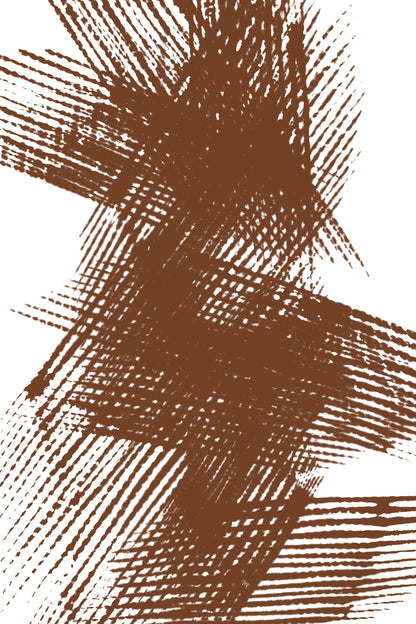 Abstract Brown Lines - Poster / Art Print