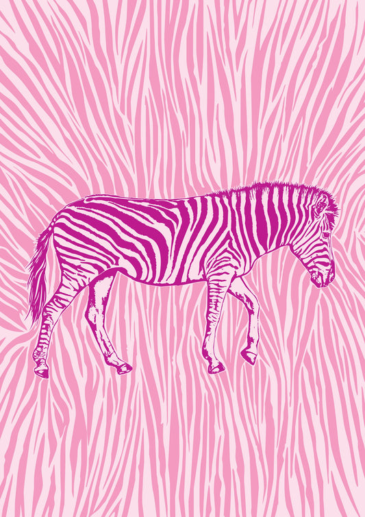 African Zebra striking camouflage - Poster / Art Print