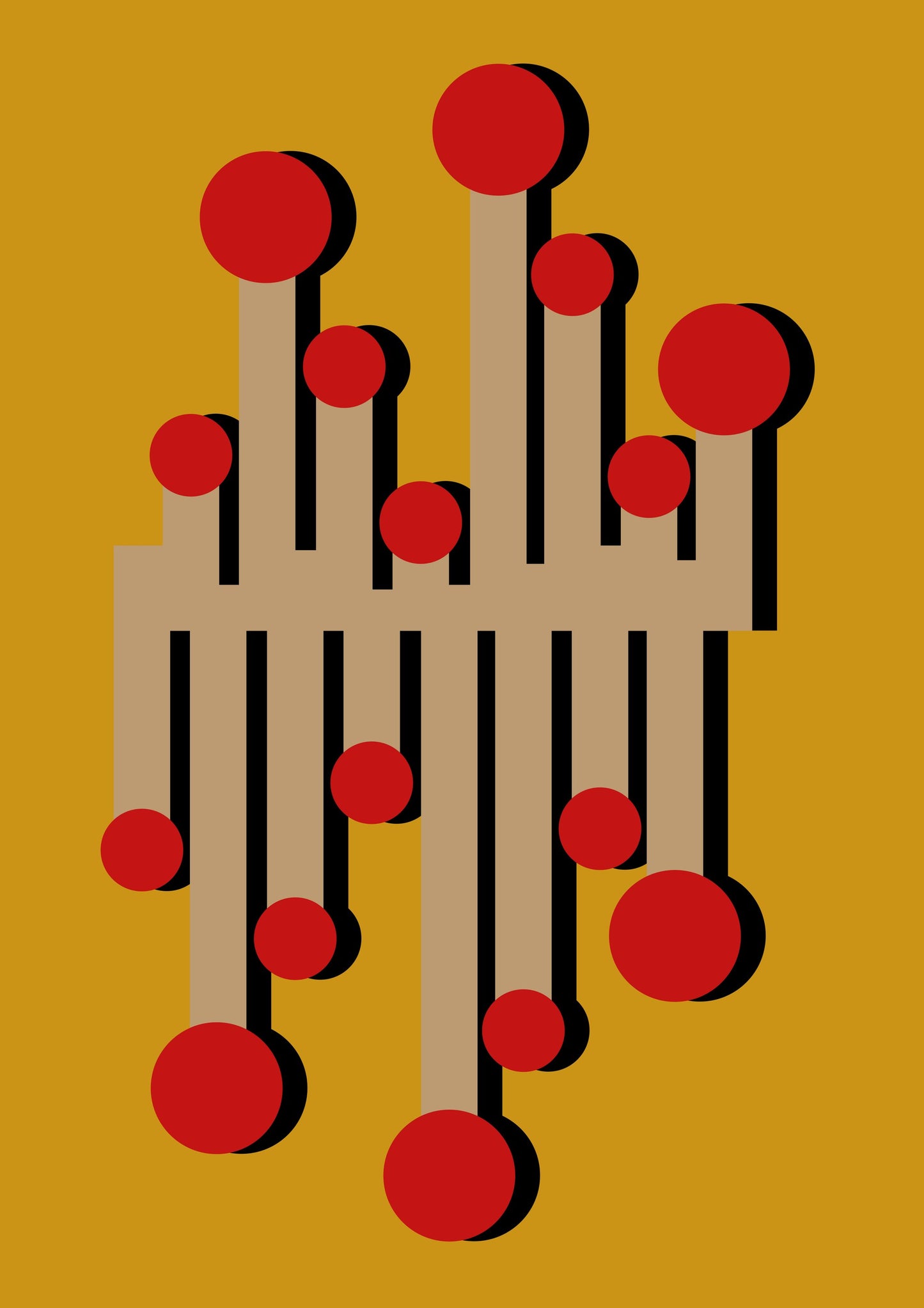 The 1968 Telephonist Mustard - Poster / Art Print