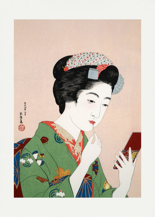 Woman Applying Rouge (1920) - Poster / Art Print