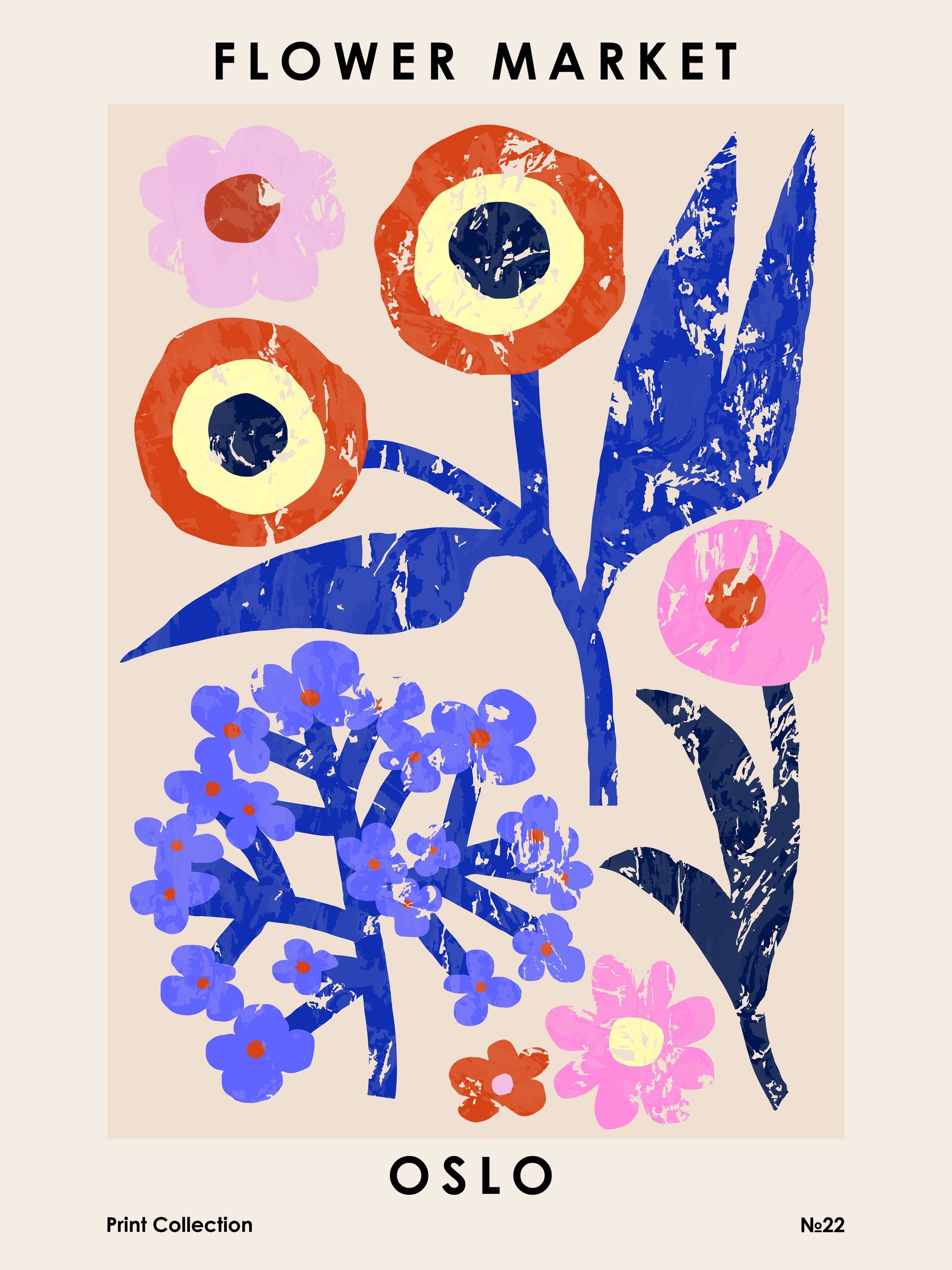 Flower Market. Oslo - Poster / Art Print