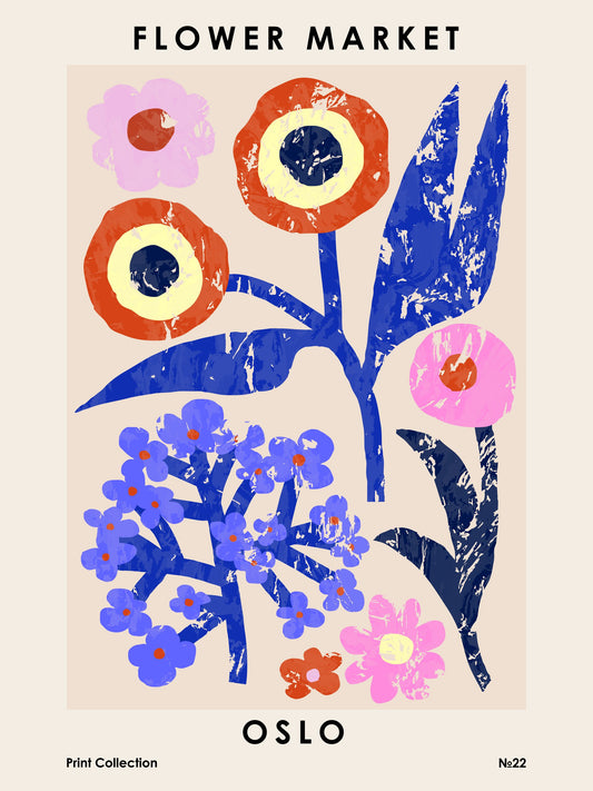 Flower Market. Oslo - Poster / Art Print