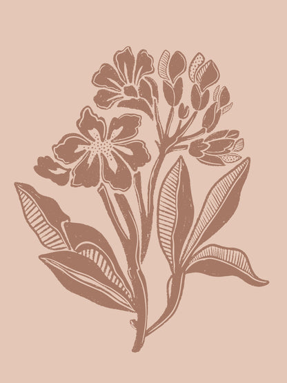 Mocha Florals - Poster / Art Print