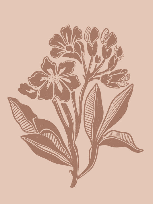 Mocha Florals - Poster / Art Print