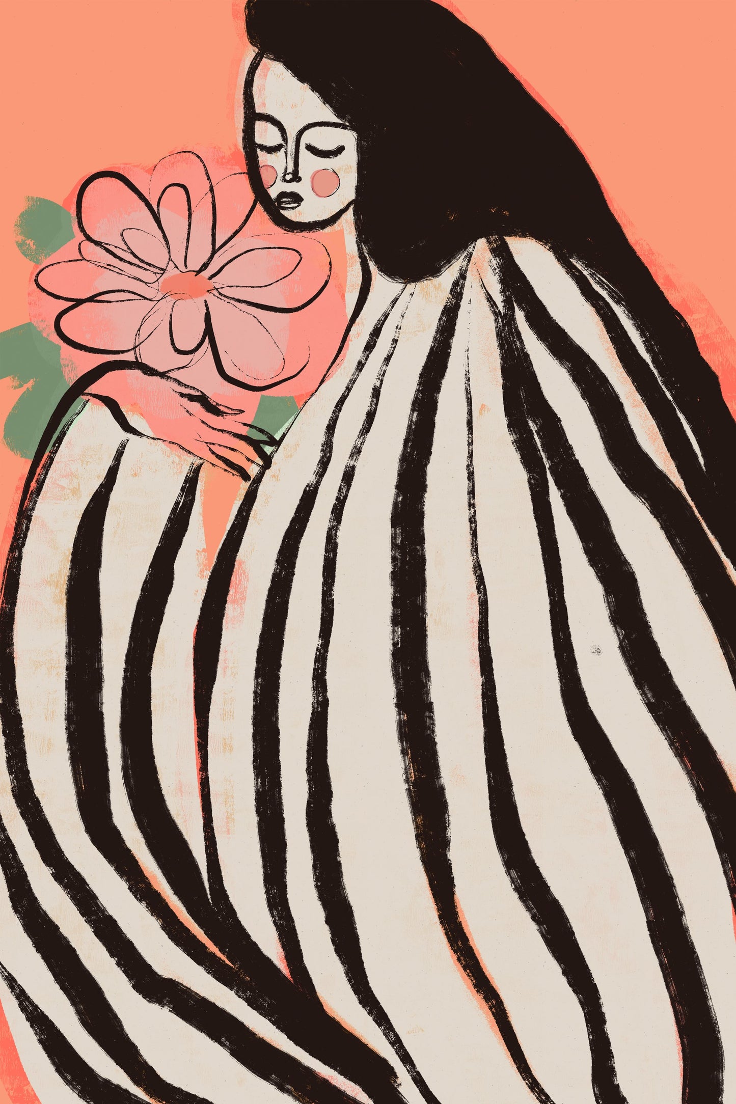 A Silent Moment (Peach) - Poster / Art Print