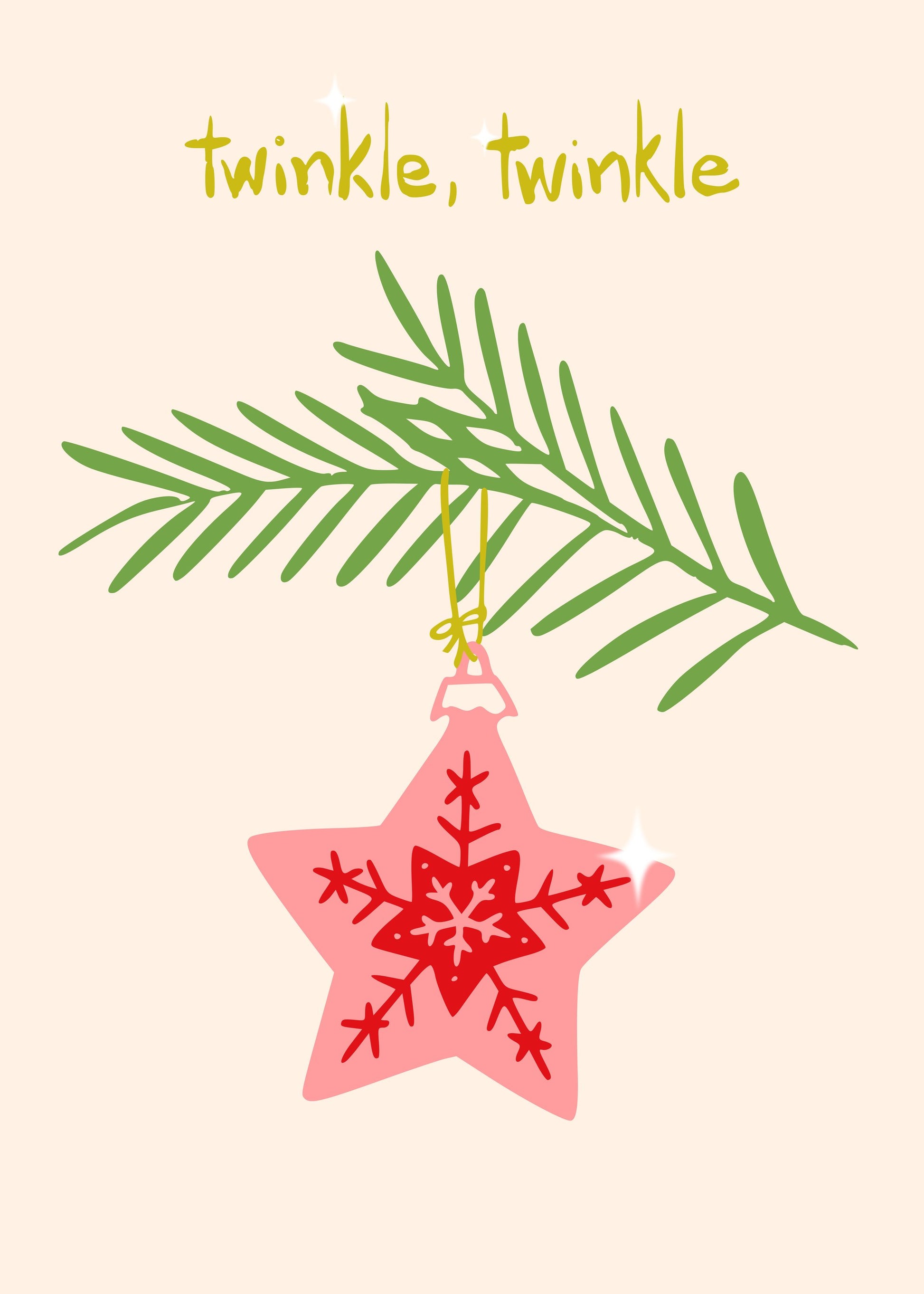 Cheerful twinkle Christmas star - Poster / Art Print