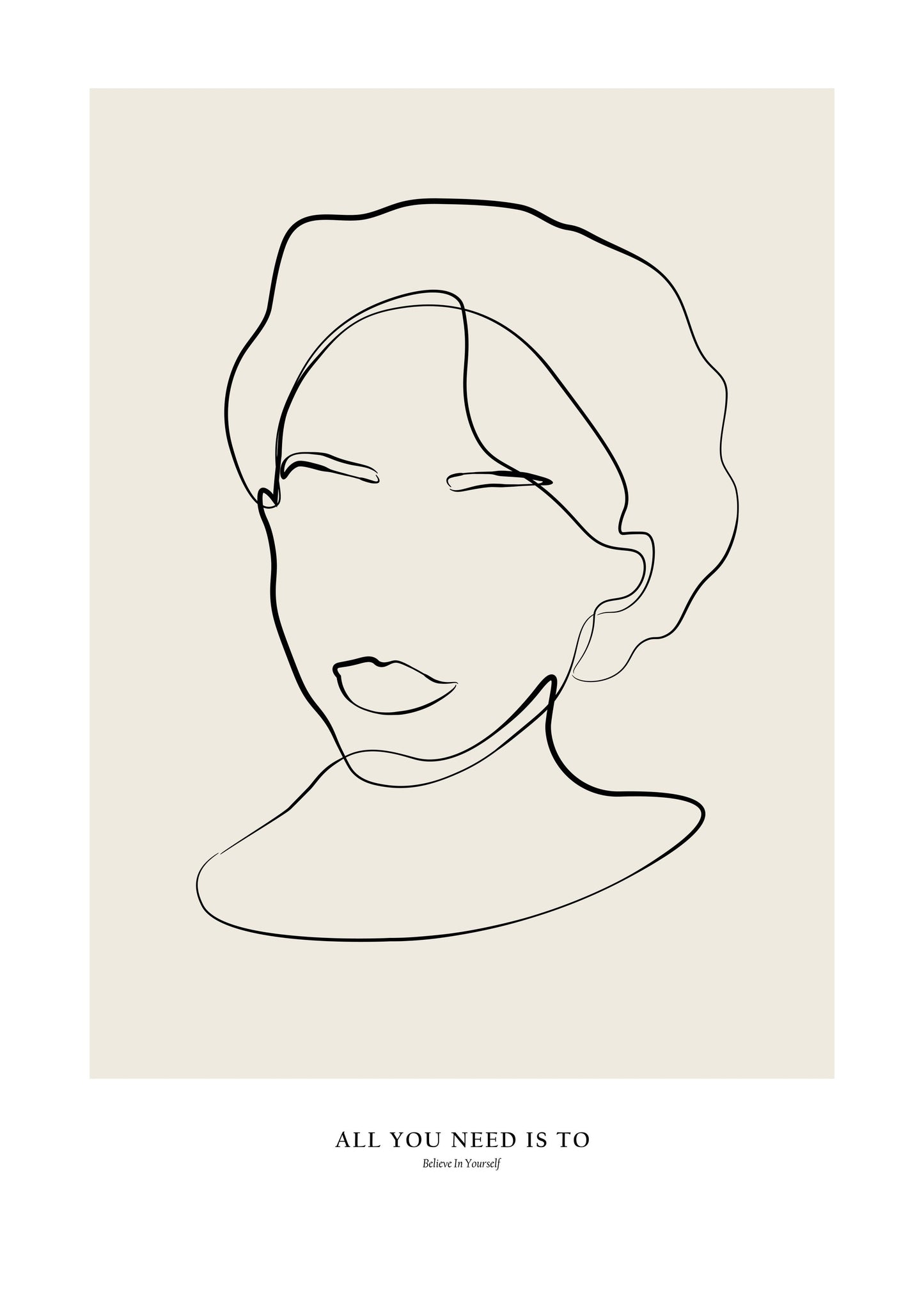 Modern female line art - Poster / Art Print