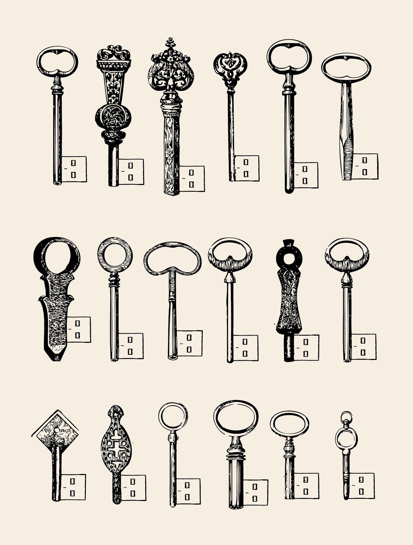 Usb Keys - Poster / Art Print