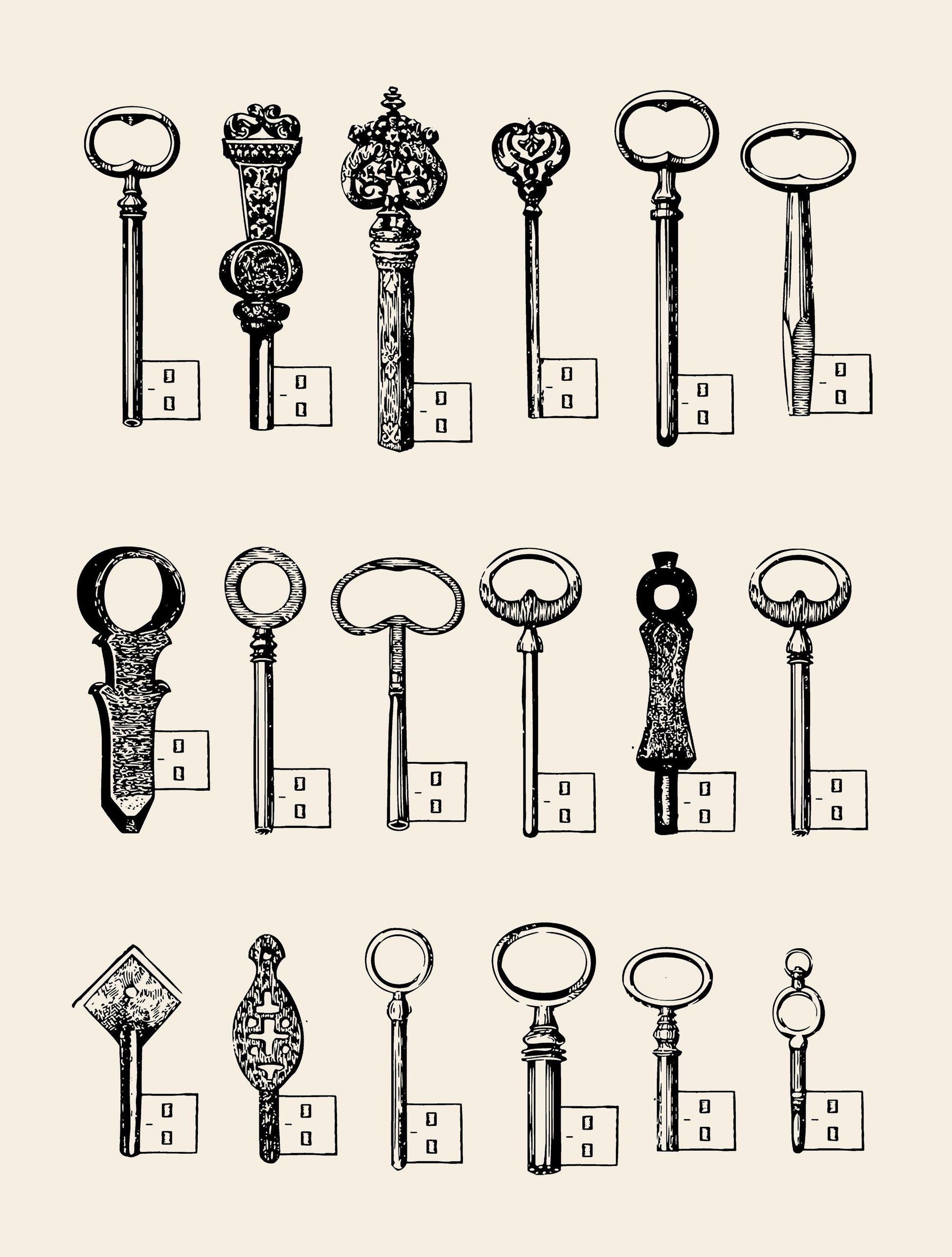 Usb Keys - Poster / Art Print