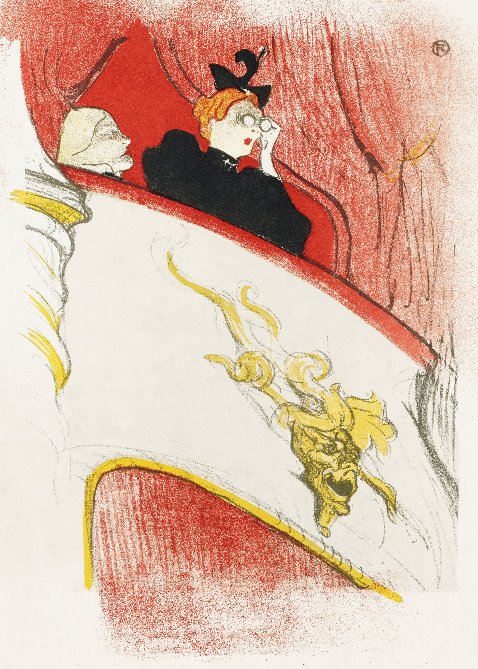 Balcony With a Gilded Grotesque Mask (1894) - Poster / Art Print