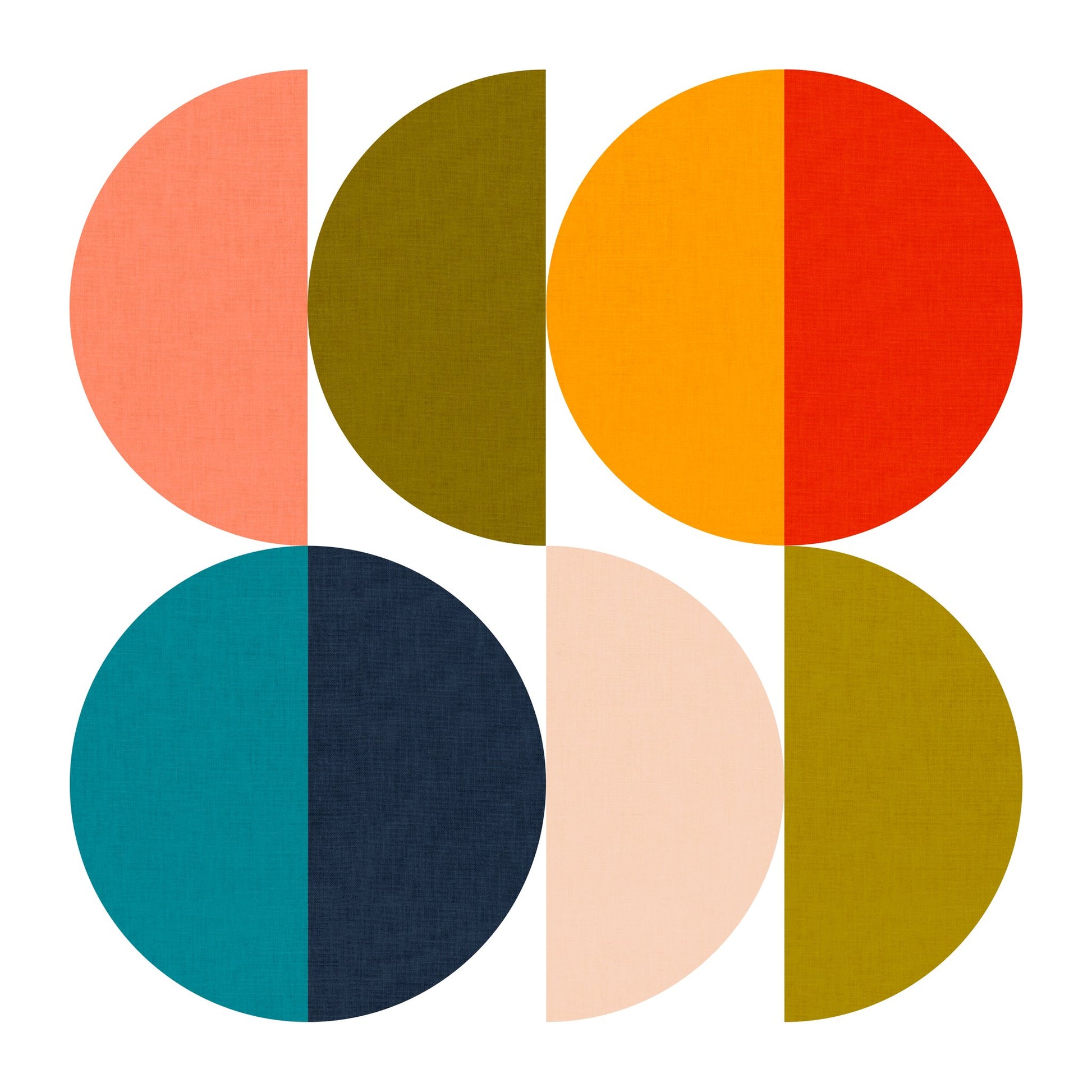 Mid Century Geometric Color Play 2 - Poster / Art Print
