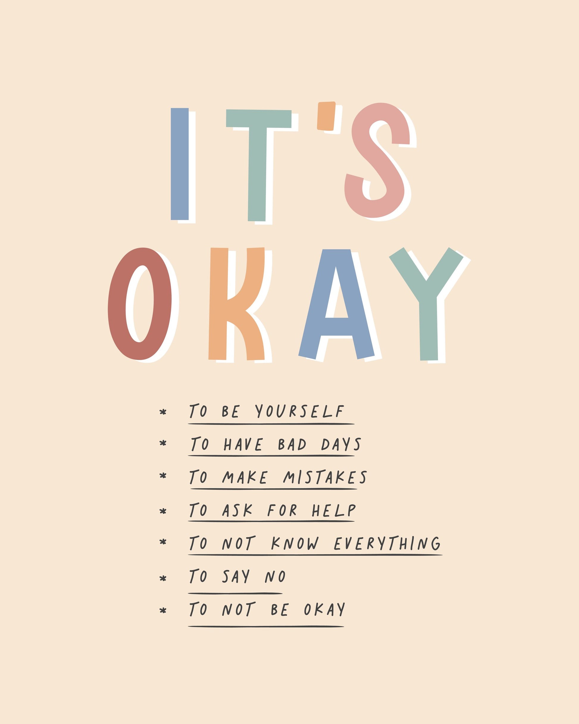 Its Okay - Poster / Art Print