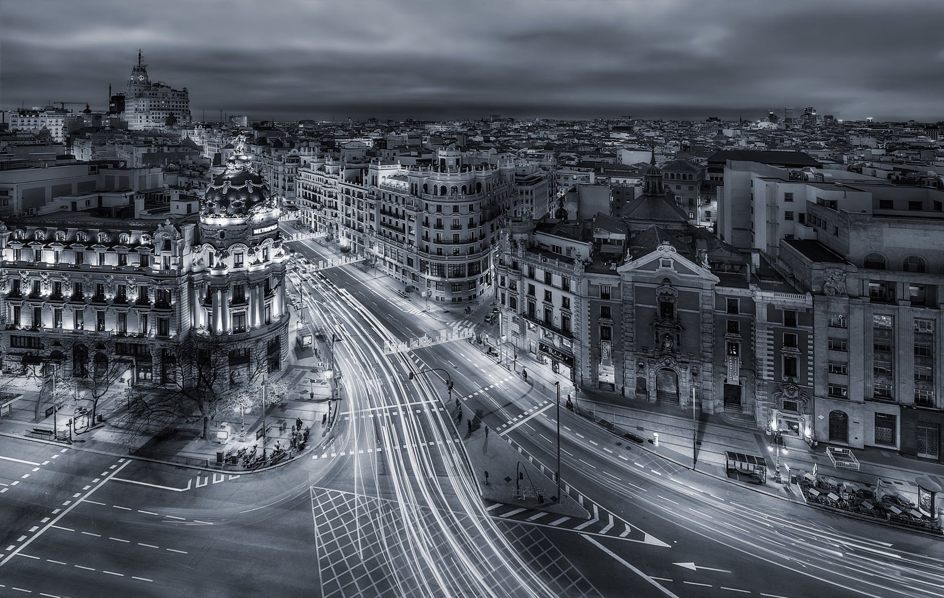 Madrid City Lights - Poster / Art Print