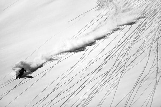 Skiing Powder - Poster / Art Print