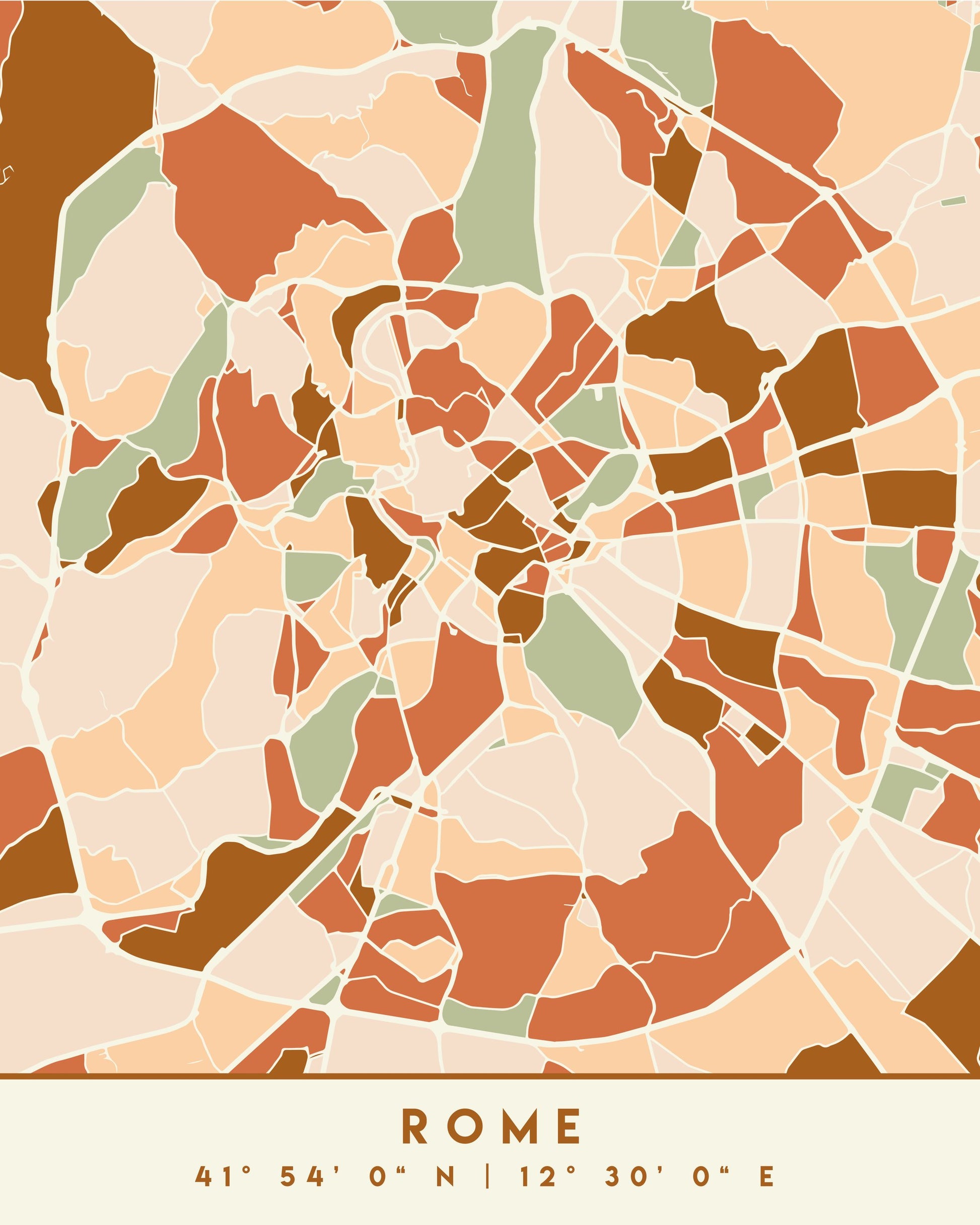 Black Maps Earth Tones 72 - Poster / Art Print