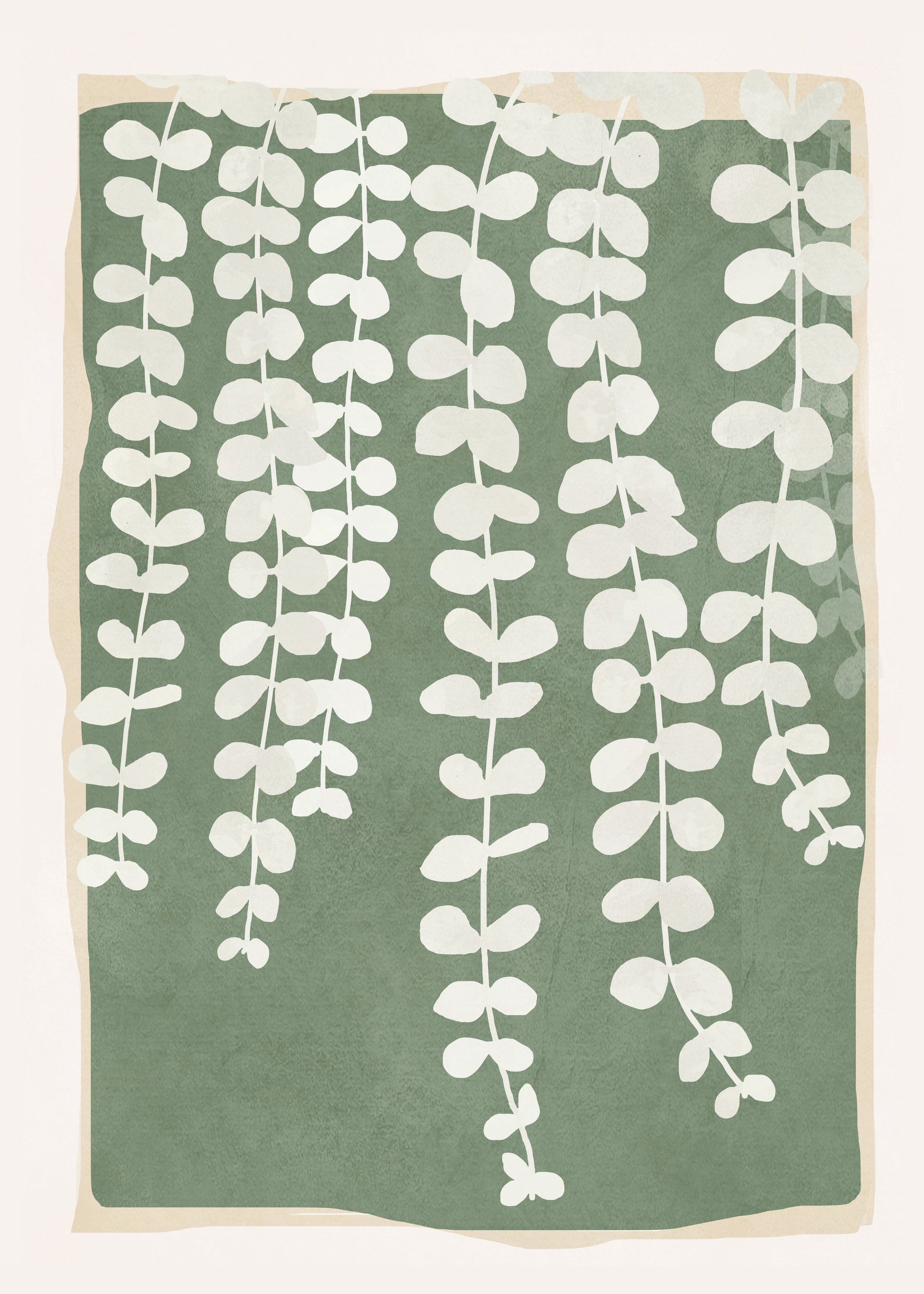 Minimal Abstract Leaves 2 - Poster / Art Print