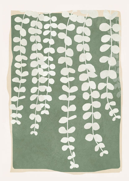 Minimal Abstract Leaves 2 - Poster / Art Print