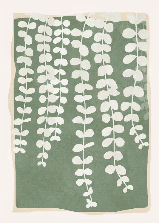 Minimal Abstract Leaves 2 - Poster / Art Print