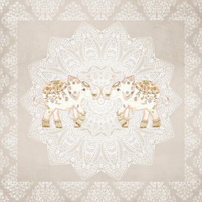 Indian Elephants Mandala - Poster / Art Print