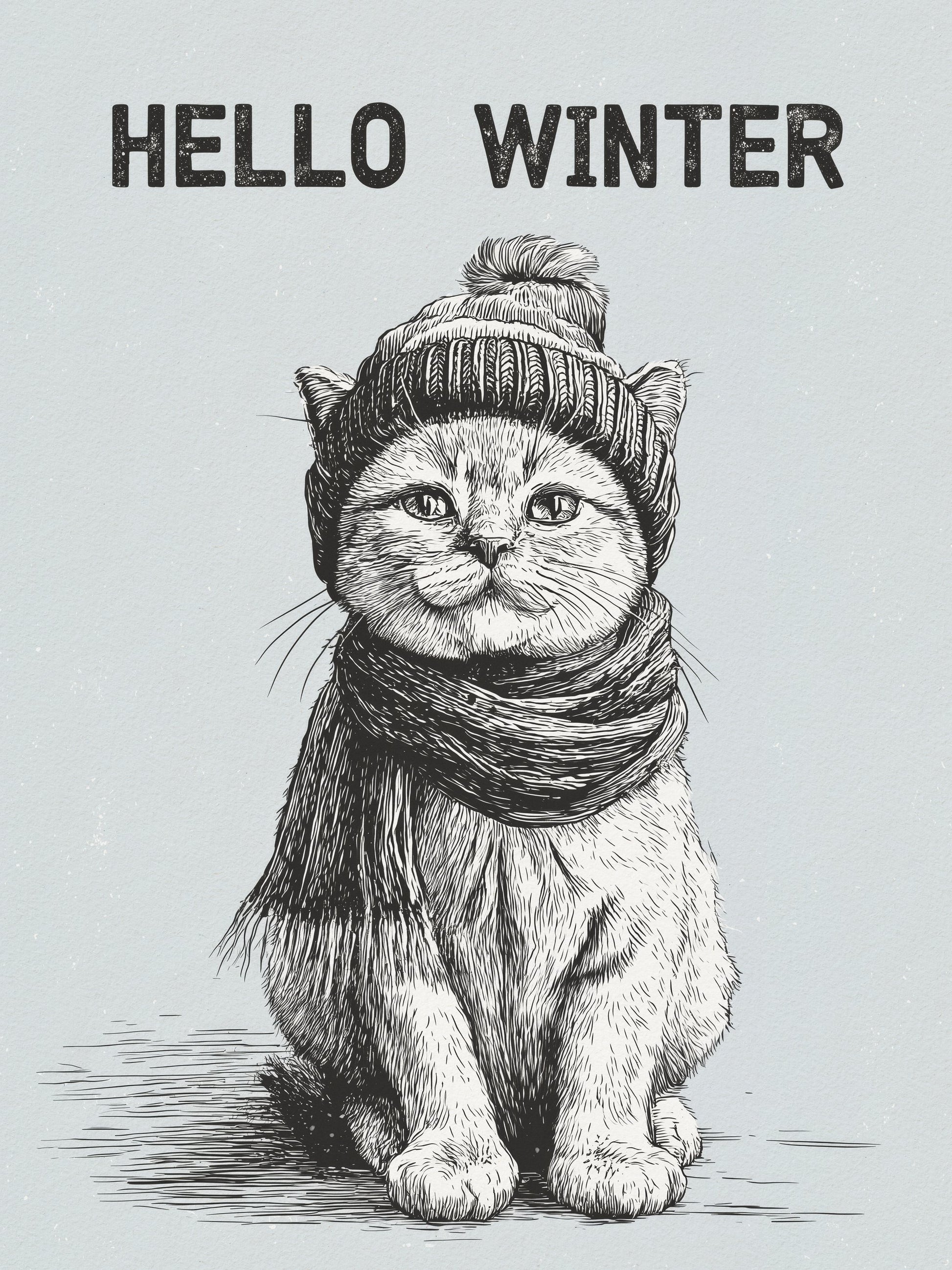 Hello Winter - Poster / Art Print