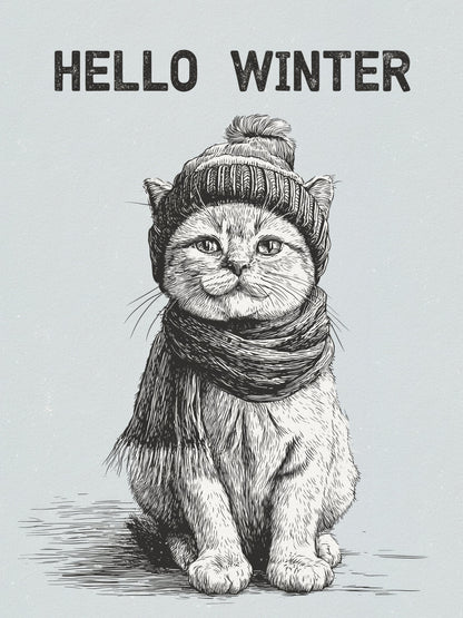 Hello Winter - Poster / Art Print