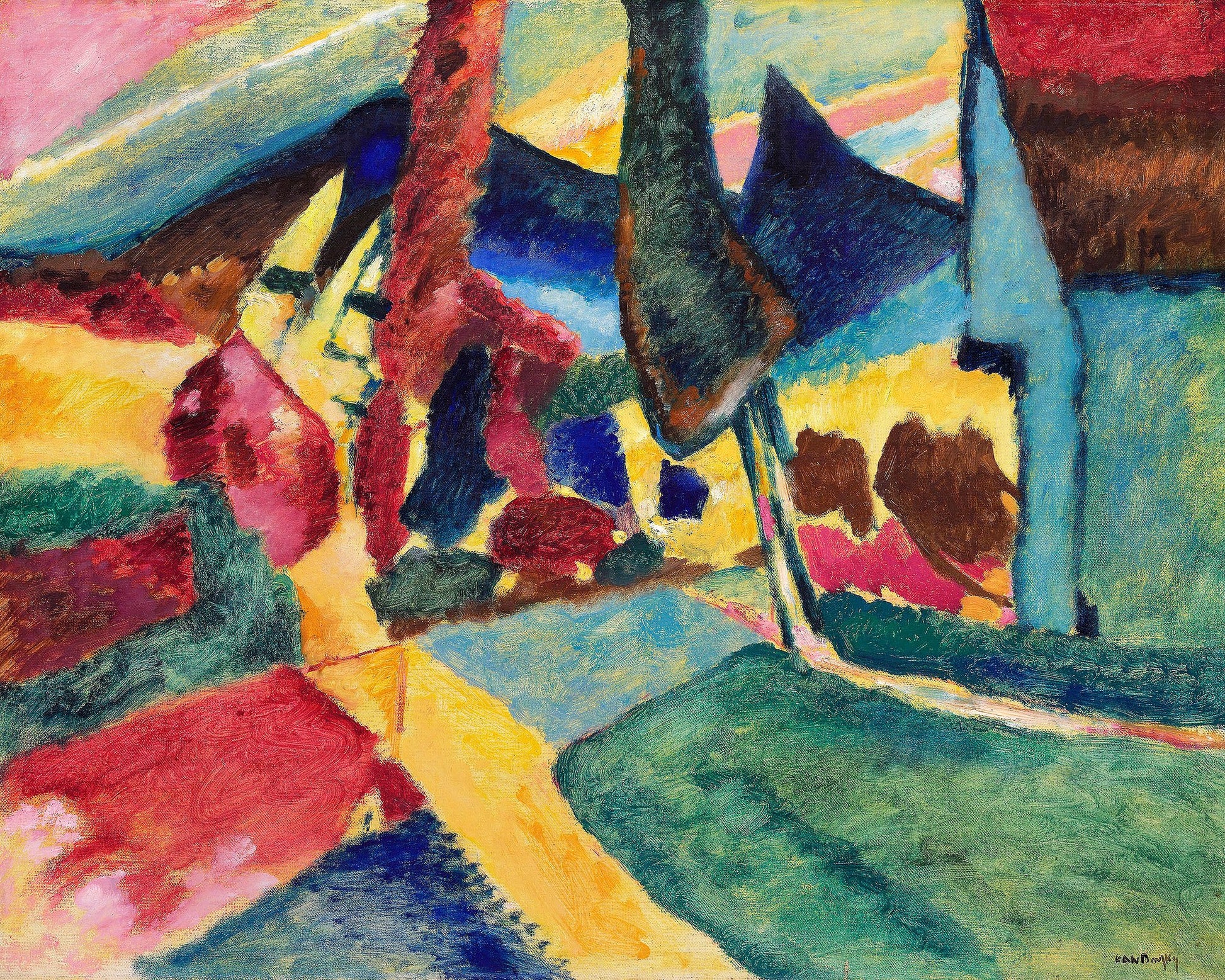 Landscape With Two Poplars (1912) - Poster / Art Print