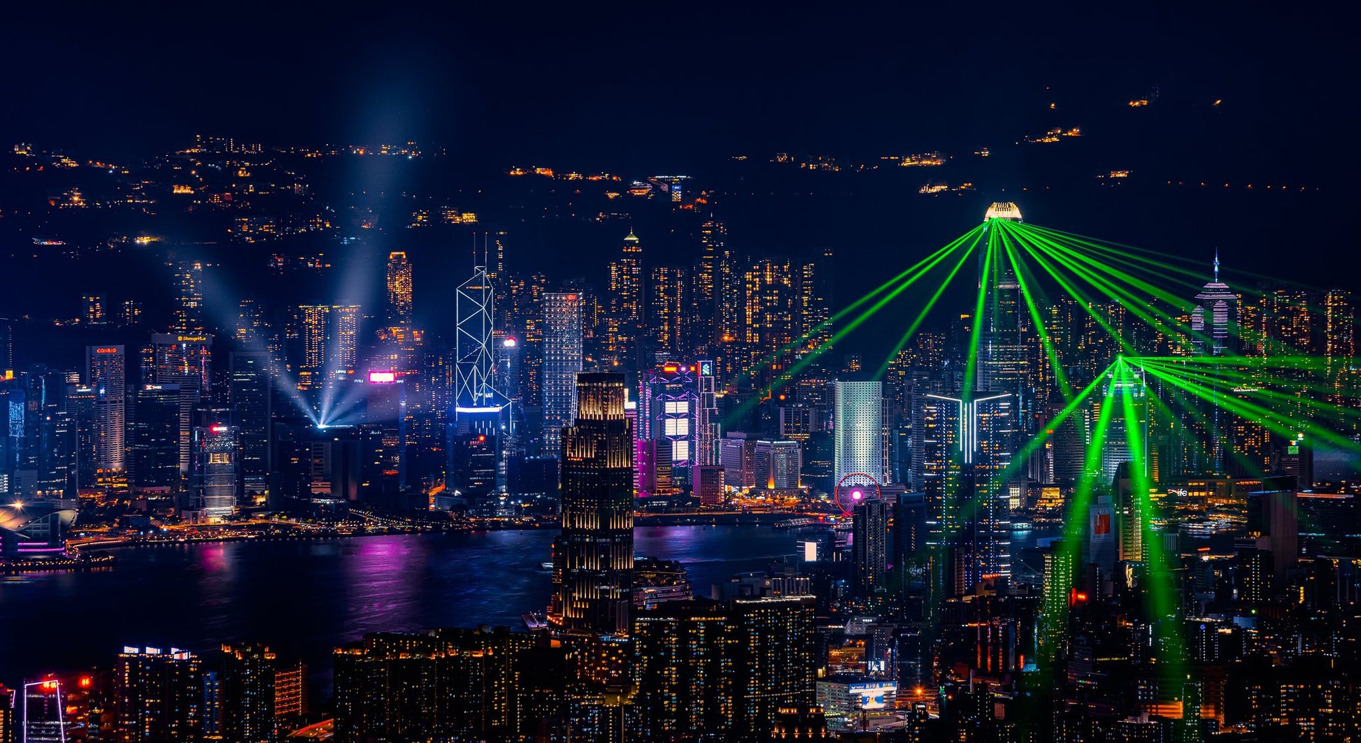 Victoria Harbour Light Show - Poster / Art Print