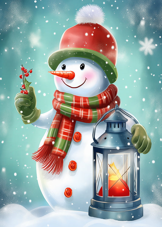 Cute Snowman No 2 - Poster / Art Print