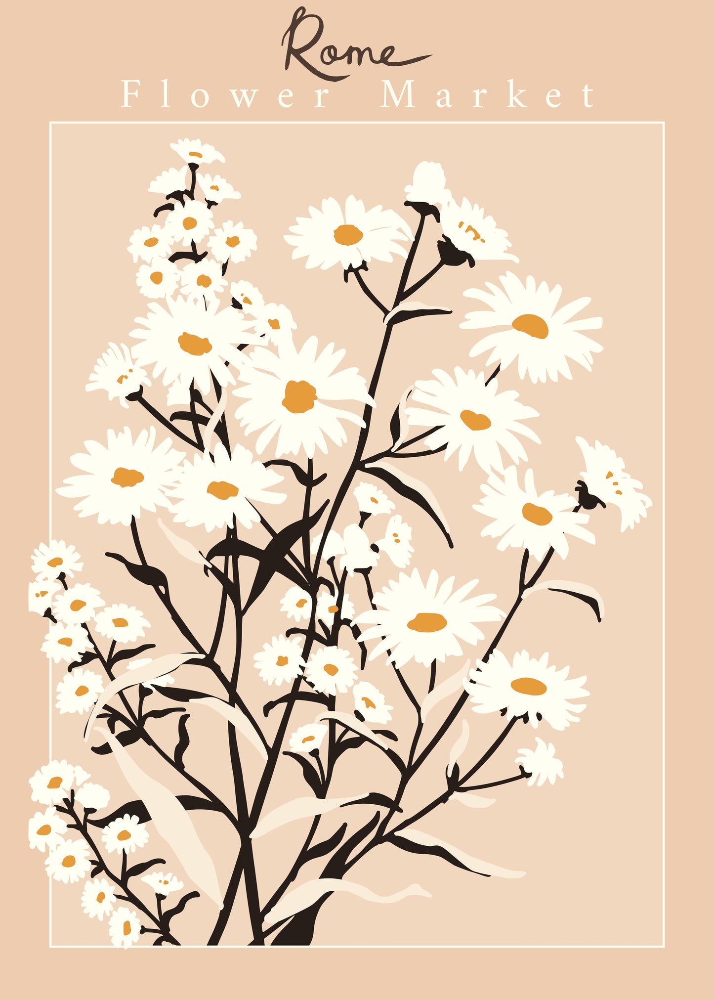 Flower Market Rome Aster - Poster / Art Print
