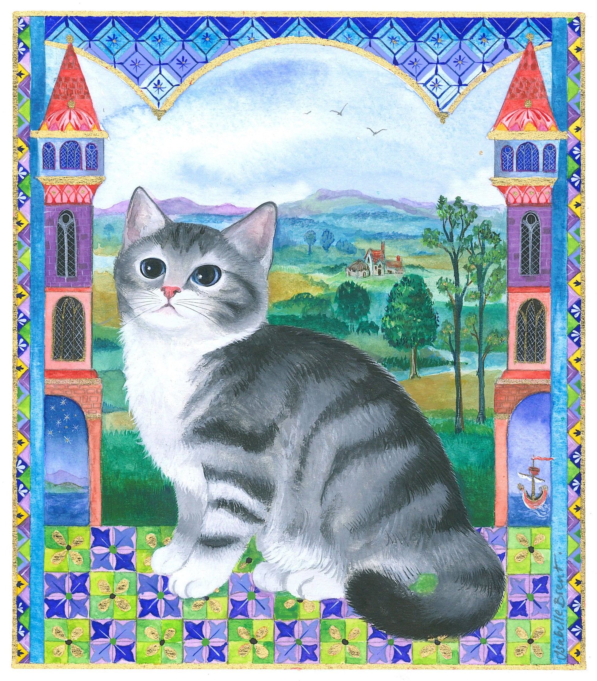 Medieval Kitten - Poster / Art Print