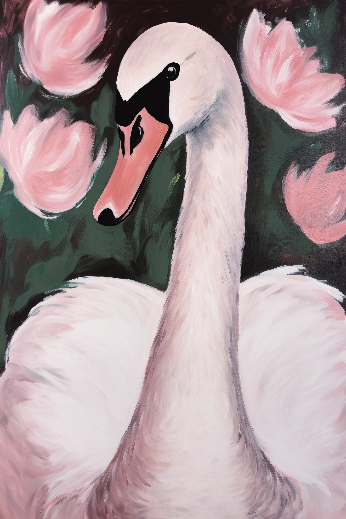 Swan In The Pond - Poster / Art Print