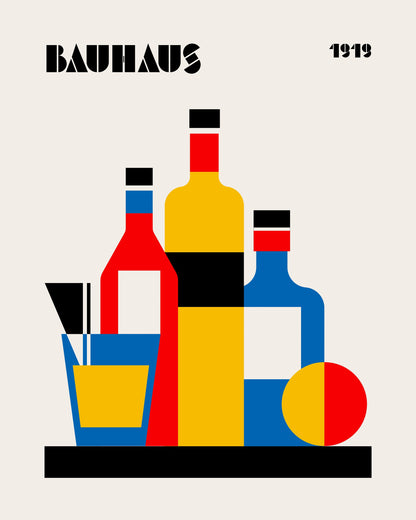 Bauhaus Wine Print - Poster / Art Print