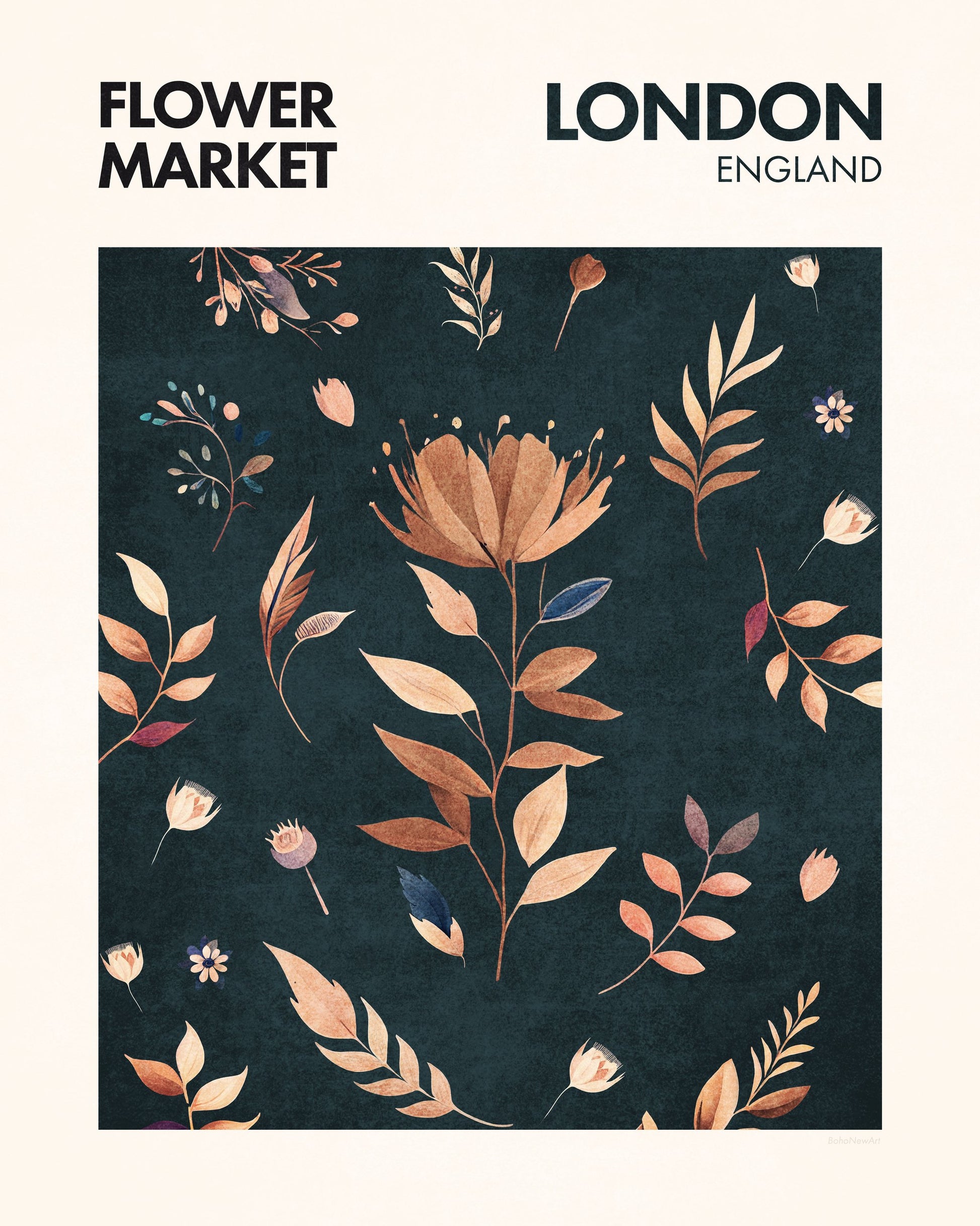 Flower Market London - Poster / Art Print