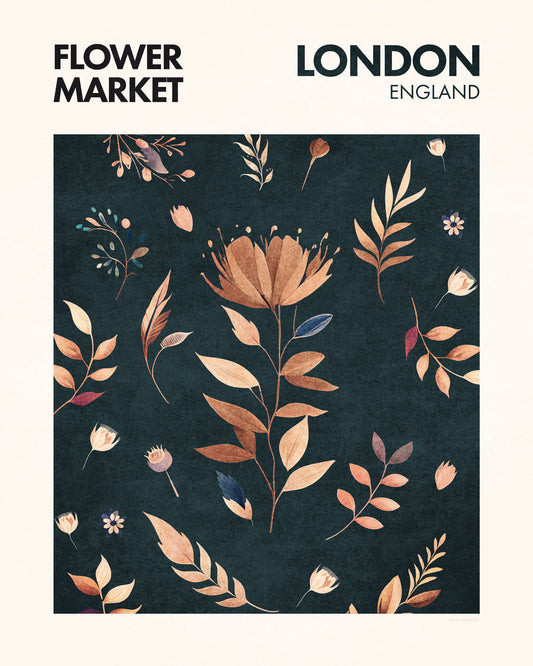 Flower Market London - Poster / Art Print