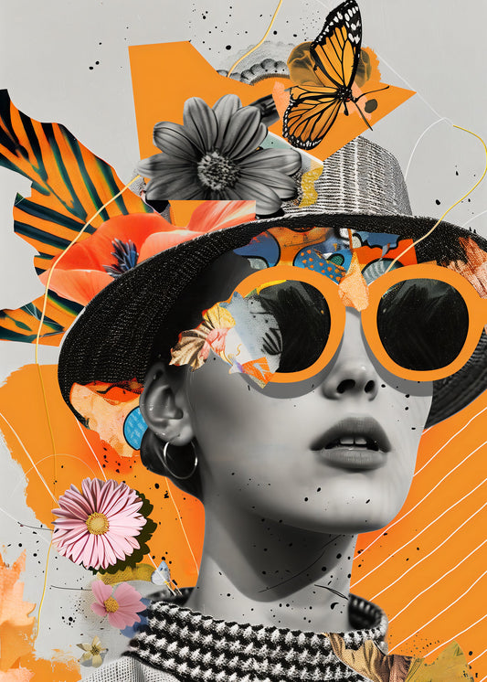 The Collage Girl No 1 - Poster / Art Print