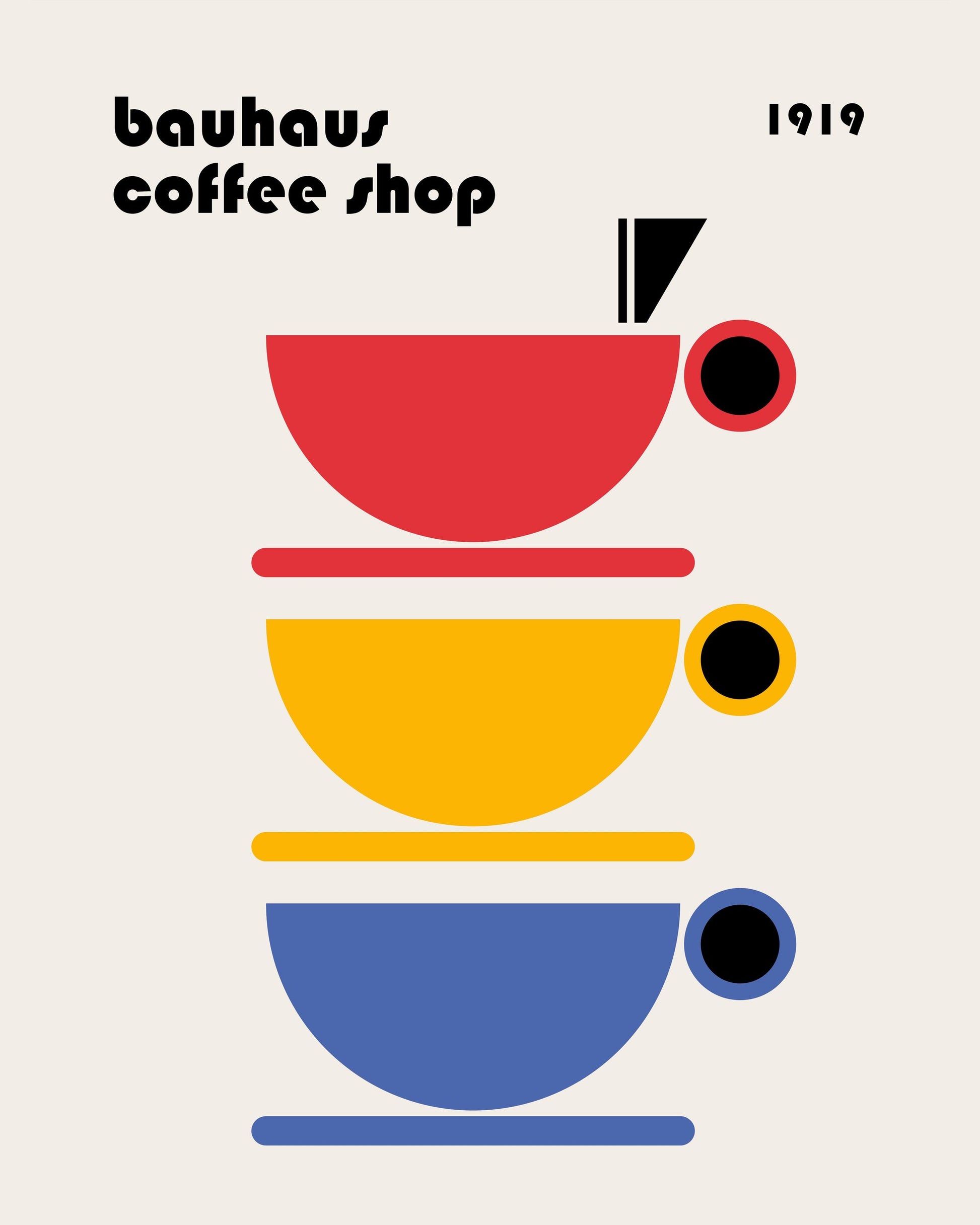 Bauhaus Coffee Minimalist - Poster / Art Print
